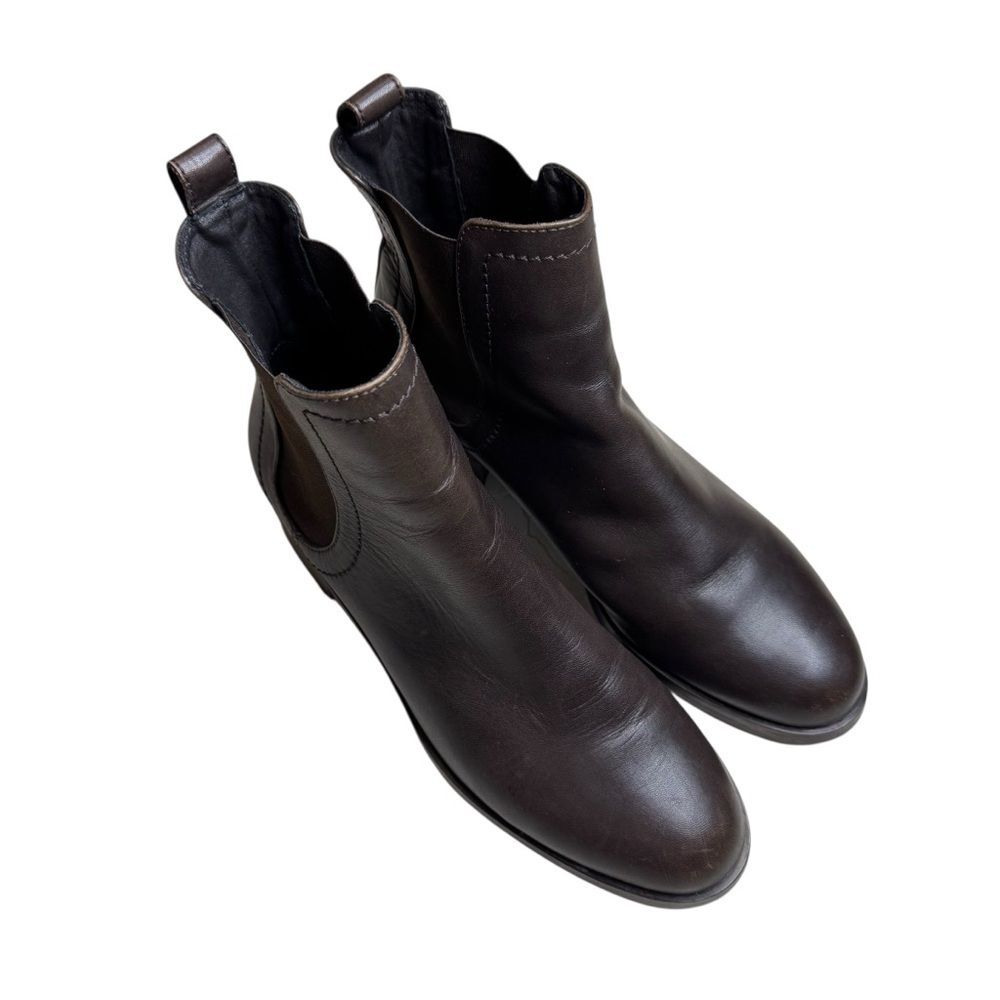 L.K Bennett Women's Brown Leather Blair Boots Size 37 (7) Pull On Leather